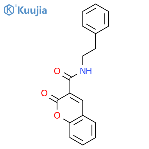 2H-1-Benzopyran-3-carboxamide, 2-oxo-N-(2-phenylethyl)- structure