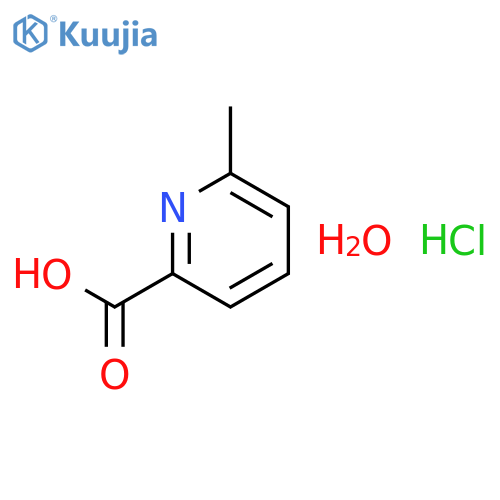 2-Pyridinecarboxylicacid, 6-methyl-, hydrochloride, hydrate (1:1:1) structure