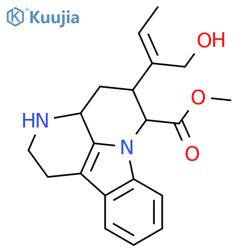 5-(1-hydroxymethyl-propenyl)-2,3,3a,4,5,6-hexahydro-1H-indolo[3,2,1-de][1,5]naphthyridine-6-carboxylic acid methyl ester structure