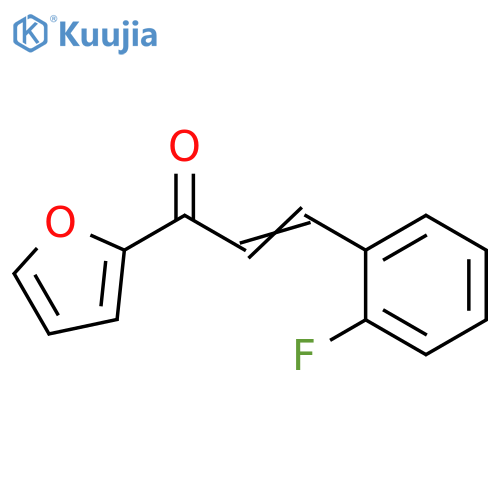 (2E)-3-(2-fluorophenyl)-1-(furan-2-yl)prop-2-en-1-one structure