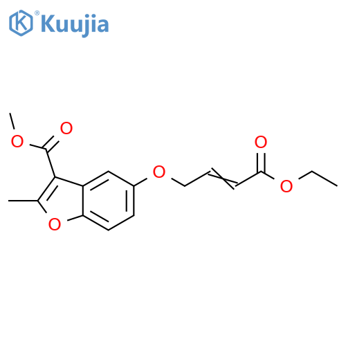 methyl 5-{(2E)-4-ethoxy-4-oxobut-2-en-1-yloxy}-2-methyl-1-benzofuran-3-carboxylate structure