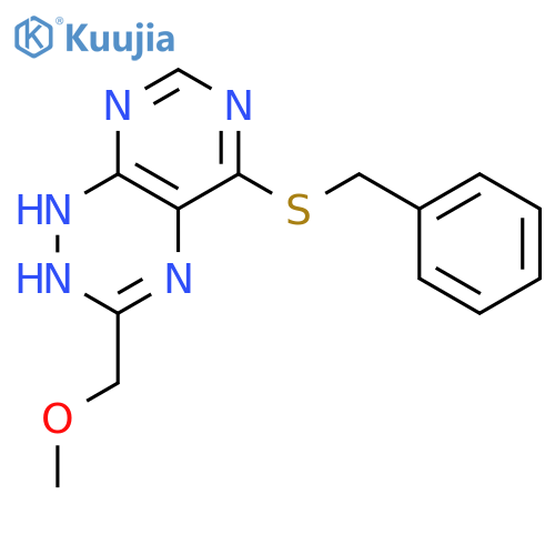 Pyrimido[5,4-e]-1,2,4-triazine,1,2-dihydro-3-(methoxymethyl)-5-[(phenylmethyl)thio]- structure