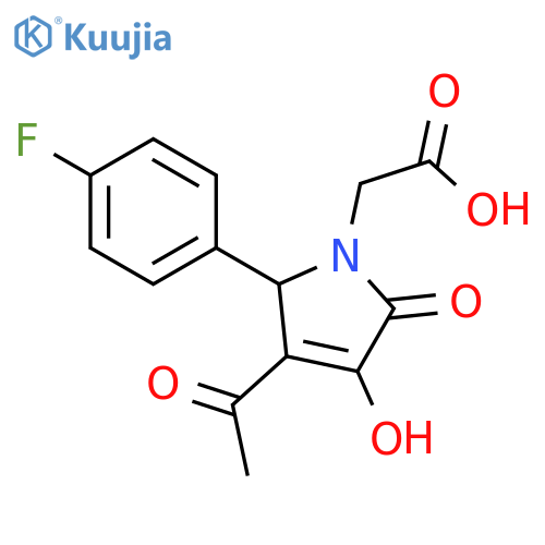 1H-Pyrrole-1-aceticacid, 3-acetyl-2-(4-fluorophenyl)-2,5-dihydro-4-hydroxy-5-oxo- structure