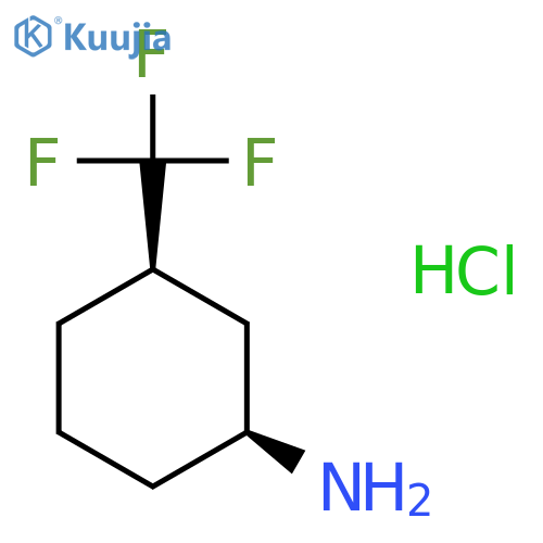 cis-3-(trifluoromethyl)cyclohexanamine;hydrochloride structure