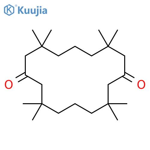 3,3,7,7,11,11,15,15-octamethylcyclohexadecane-1,9-dione structure