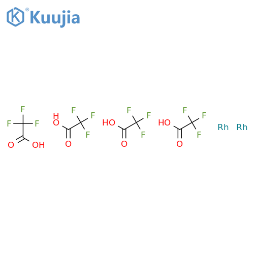 Rhodium(II) trifluoroacetate dimer structure