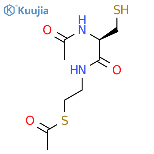 Ethanethioic acid,S-[2-[[(2R)-2-(acetylamino)-3-mercapto-1-oxopropyl]amino]ethyl] ester structure