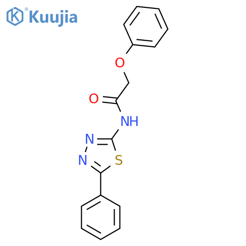 2-phenoxy-N-(5-phenyl-1,3,4-thiadiazol-2-yl)acetamide structure