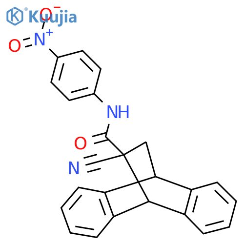 11-cyano-N-(4-nitrophenyl)-9,10-dihydro-9,10-ethanoanthracene-11-carboxamide structure