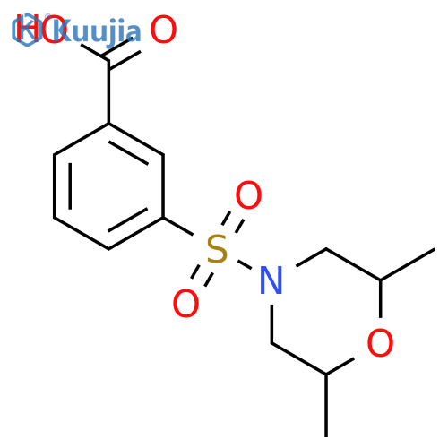 3-[(2,6-dimethylmorpholin-4-yl)sulfonyl]benzoic acid structure
