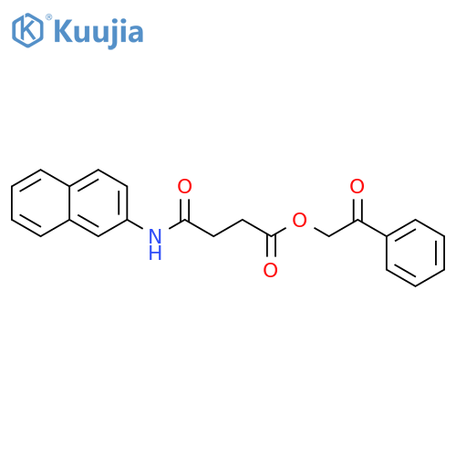 2-oxo-2-phenylethyl 3-(naphthalen-2-yl)carbamoylpropanoate structure