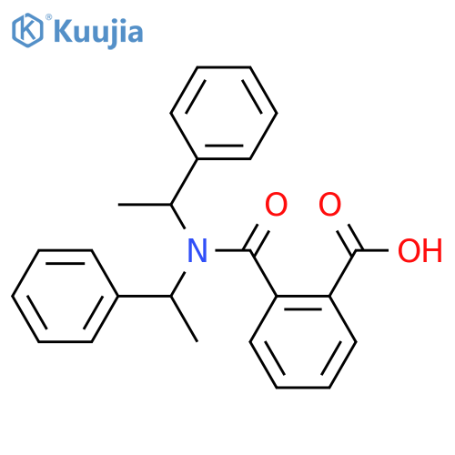 Benzoic acid,2-[[bis[(1R)-1-phenylethyl]amino]carbonyl]- structure