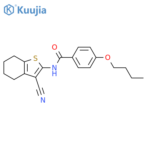 4-butoxy-N-(3-cyano-4,5,6,7-tetrahydro-1-benzothiophen-2-yl)benzamide structure