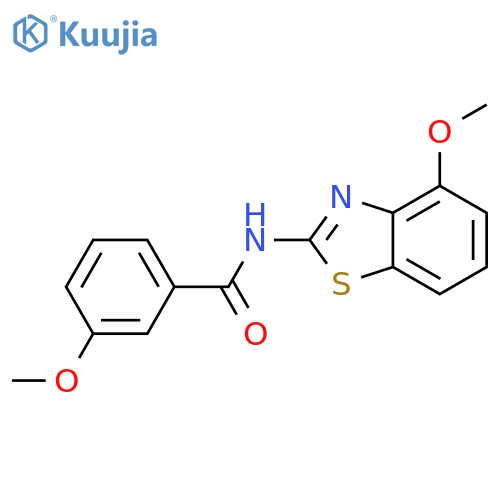 3-methoxy-N-(4-methoxy-1,3-benzothiazol-2-yl)benzamide structure