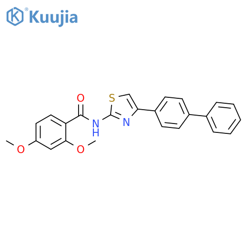 N-(4-{1,1'-biphenyl-4-yl}-1,3-thiazol-2-yl)-2,4-dimethoxybenzamide structure