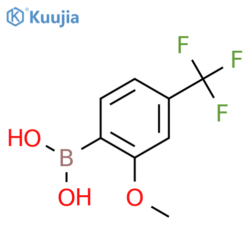 (2-Methoxy-4-(trifluoromethyl)phenyl)boronic acid structure