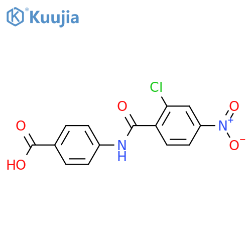 4-(2-chloro-4-nitrobenzamido)benzoic acid structure