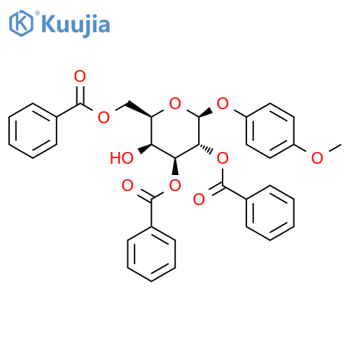 4-METHOXYPHENYL 2,3,6-TRI-O-BENZOYL-BETA-D-GALACTOPYRANOSIDE structure