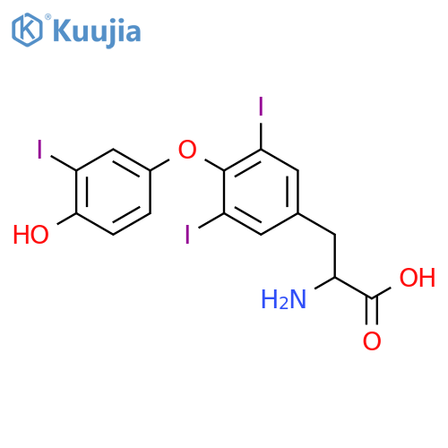 2-amino-3-4-(4-hydroxy-3-iodophenoxy)-3,5-diiodophenylpropanoic acid structure