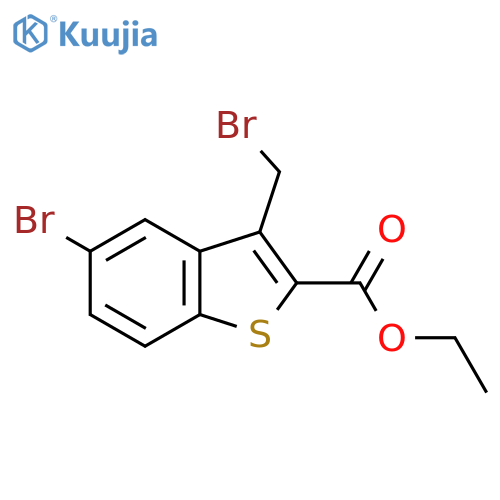 Ethyl 5-bromo-3-(bromomethyl)-1-benzothiophene-2-carboxylate structure