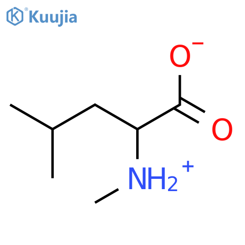 (2R)-4-methyl-2-(methylamino)pentanoic acid structure