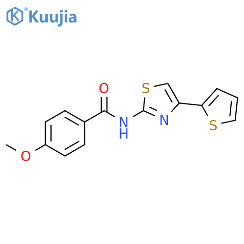 4-methoxy-N-4-(thiophen-2-yl)-1,3-thiazol-2-ylbenzamide structure