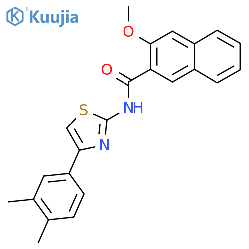 N-4-(3,4-dimethylphenyl)-1,3-thiazol-2-yl-3-methoxynaphthalene-2-carboxamide structure