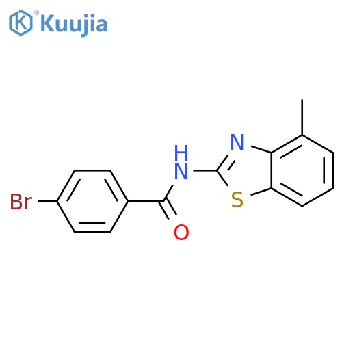 4-bromo-N-(4-methyl-1,3-benzothiazol-2-yl)benzamide structure