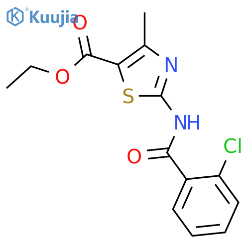 ethyl 2-(2-chlorobenzamido)-4-methyl-1,3-thiazole-5-carboxylate structure
