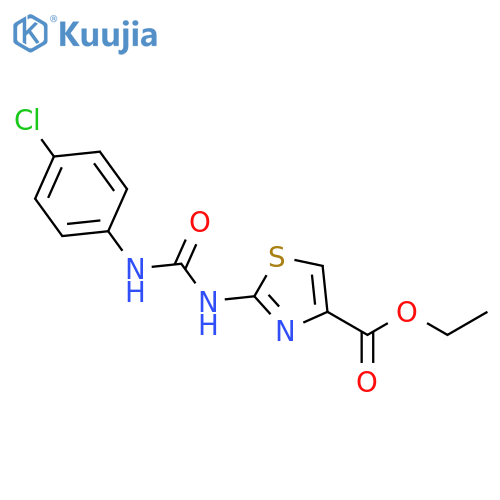 ethyl 2-{(4-chlorophenyl)carbamoylamino}-1,3-thiazole-4-carboxylate structure