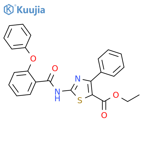 ethyl 2-(2-phenoxybenzamido)-4-phenyl-1,3-thiazole-5-carboxylate structure