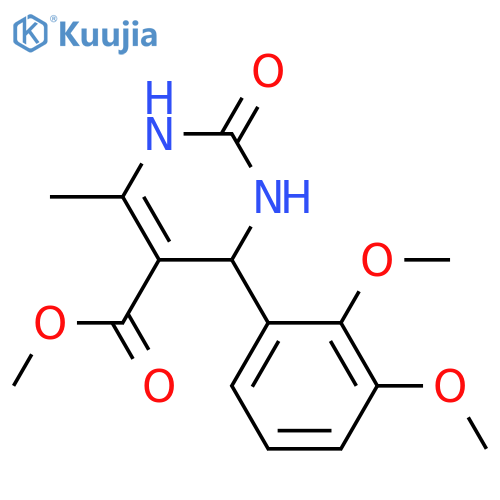 methyl 4-(2,3-dimethoxyphenyl)-6-methyl-2-oxo-1,2,3,4-tetrahydropyrimidine-5-carboxylate structure