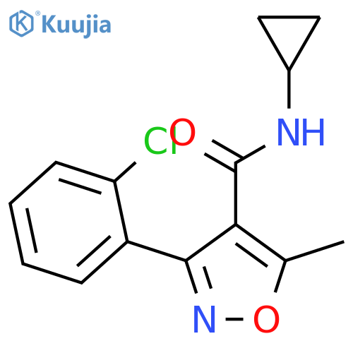 3-(2-Chloro-phenyl)-5-methyl-isoxazole-4-carboxylic acid cyclopropylamide structure