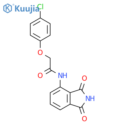 2-(4-chlorophenoxy)-N-(1,3-dioxo-2,3-dihydro-1H-isoindol-4-yl)acetamide structure