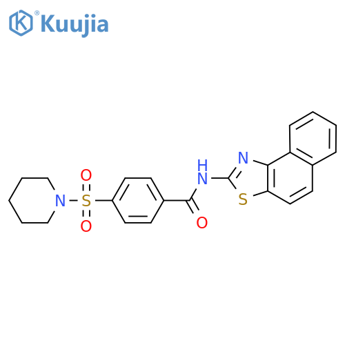 N-{naphtho1,2-d1,3thiazol-2-yl}-4-(piperidine-1-sulfonyl)benzamide structure