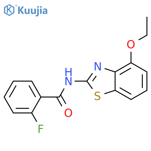 N-(4-ethoxy-1,3-benzothiazol-2-yl)-2-fluorobenzamide structure