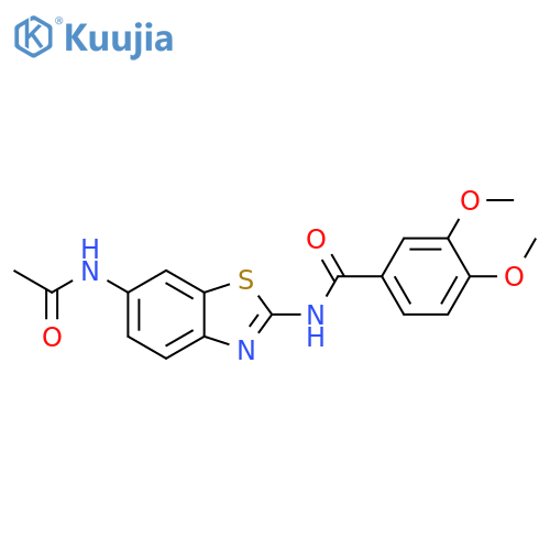 N-(6-acetamido-1,3-benzothiazol-2-yl)-3,4-dimethoxybenzamide structure