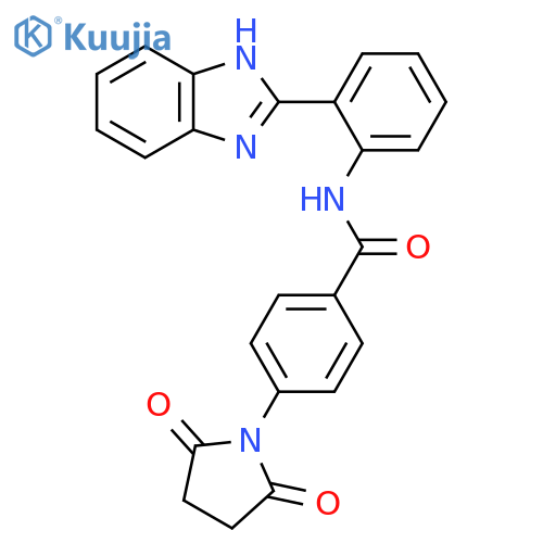 N-2-(1H-1,3-benzodiazol-2-yl)phenyl-4-(2,5-dioxopyrrolidin-1-yl)benzamide structure