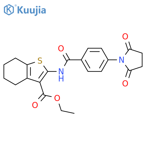 ethyl 2-4-(2,5-dioxopyrrolidin-1-yl)benzamido-4,5,6,7-tetrahydro-1-benzothiophene-3-carboxylate structure