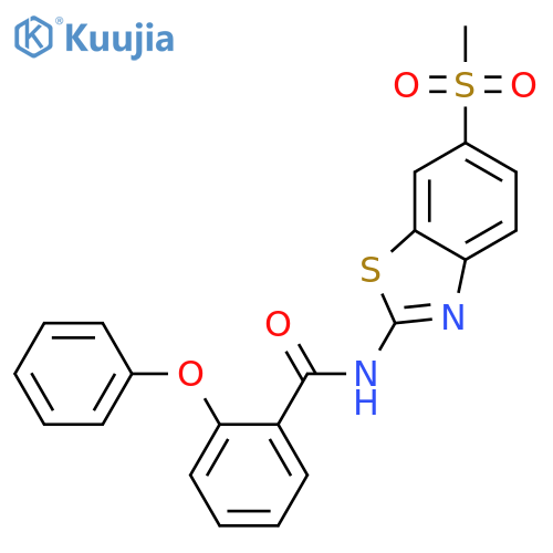 N-(6-methanesulfonyl-1,3-benzothiazol-2-yl)-2-phenoxybenzamide structure