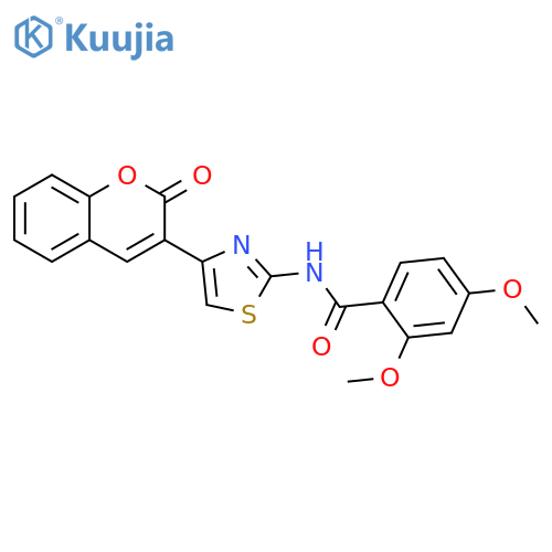2,4-dimethoxy-N-4-(2-oxo-2H-chromen-3-yl)-1,3-thiazol-2-ylbenzamide structure