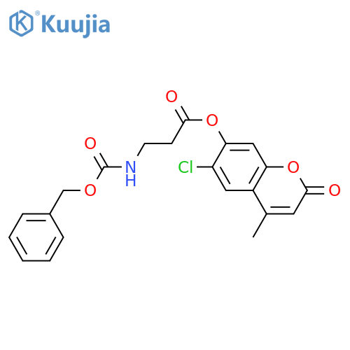 6-chloro-4-methyl-2-oxo-2H-chromen-7-yl 3-{(benzyloxy)carbonylamino}propanoate structure