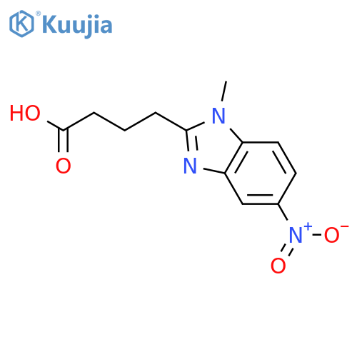 1-Methyl-5-nitro-2-benzimidazolebutyric acid structure