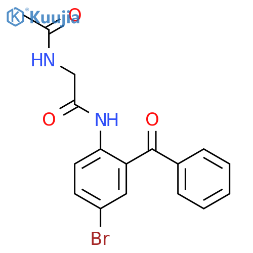 N-(2-benzoyl-4-bromophenyl)-2-acetamidoacetamide structure