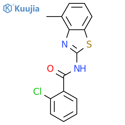 2-chloro-N-(4-methyl-1,3-benzothiazol-2-yl)benzamide structure