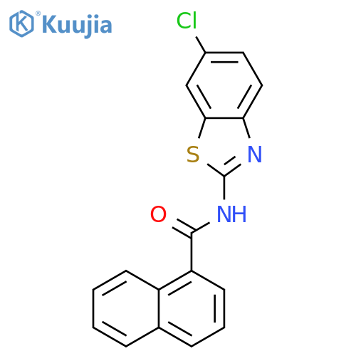N-(6-chloro-1,3-benzothiazol-2-yl)naphthalene-1-carboxamide structure