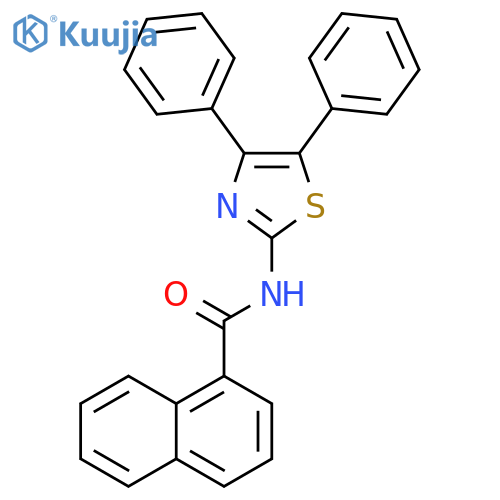 N-(4,5-diphenyl-1,3-thiazol-2-yl)naphthalene-1-carboxamide structure