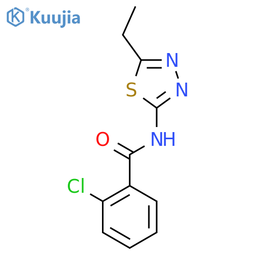 2-chloro-N-(5-ethyl-1,3,4-thiadiazol-2-yl)benzamide structure