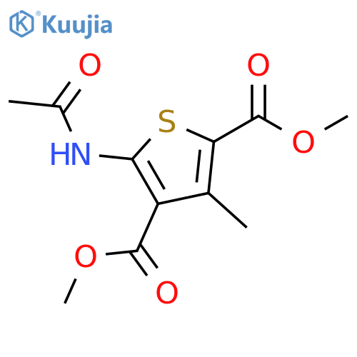 5-Acetylamino-3-methyl-thiophene-2,4-dicarboxylic acid dimethyl ester structure
