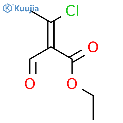(Z)-3-Chloro-2-formyl-but-2-enoic acid ethyl ester structure